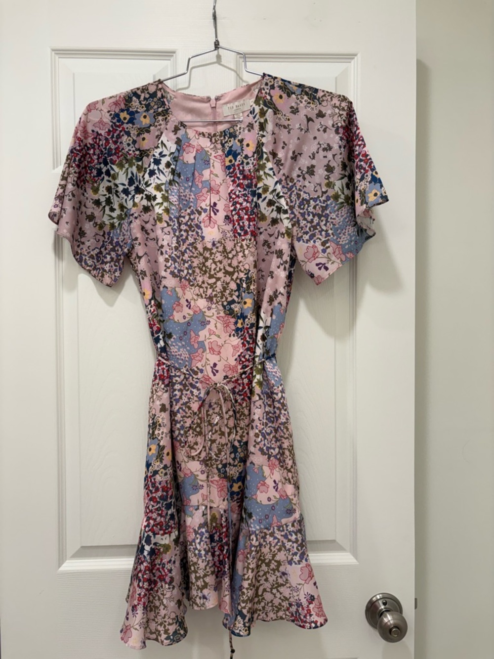 Ted Baker Floral Pink Multicolor Short Dress